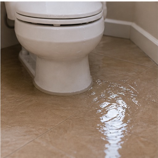 Burst pipe water damage at a home
